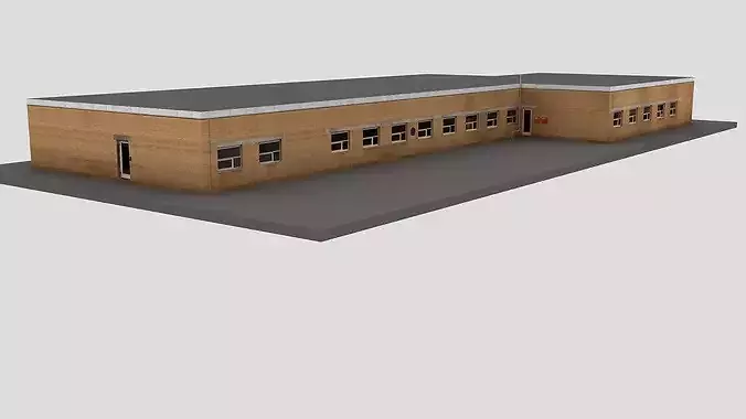 Realistic European City Block Building 35 3D model 3