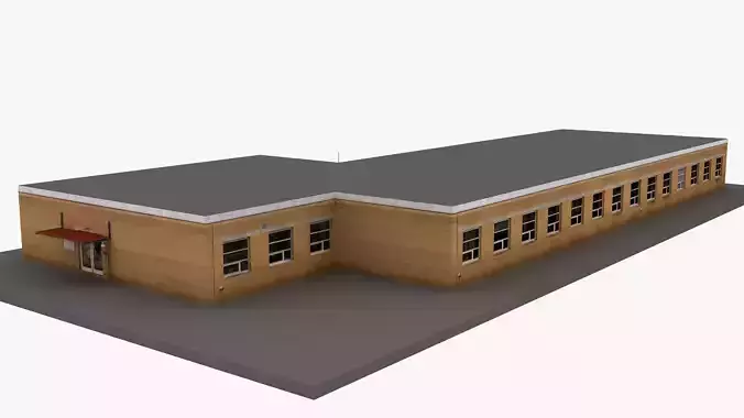 Realistic European City Block Building 35