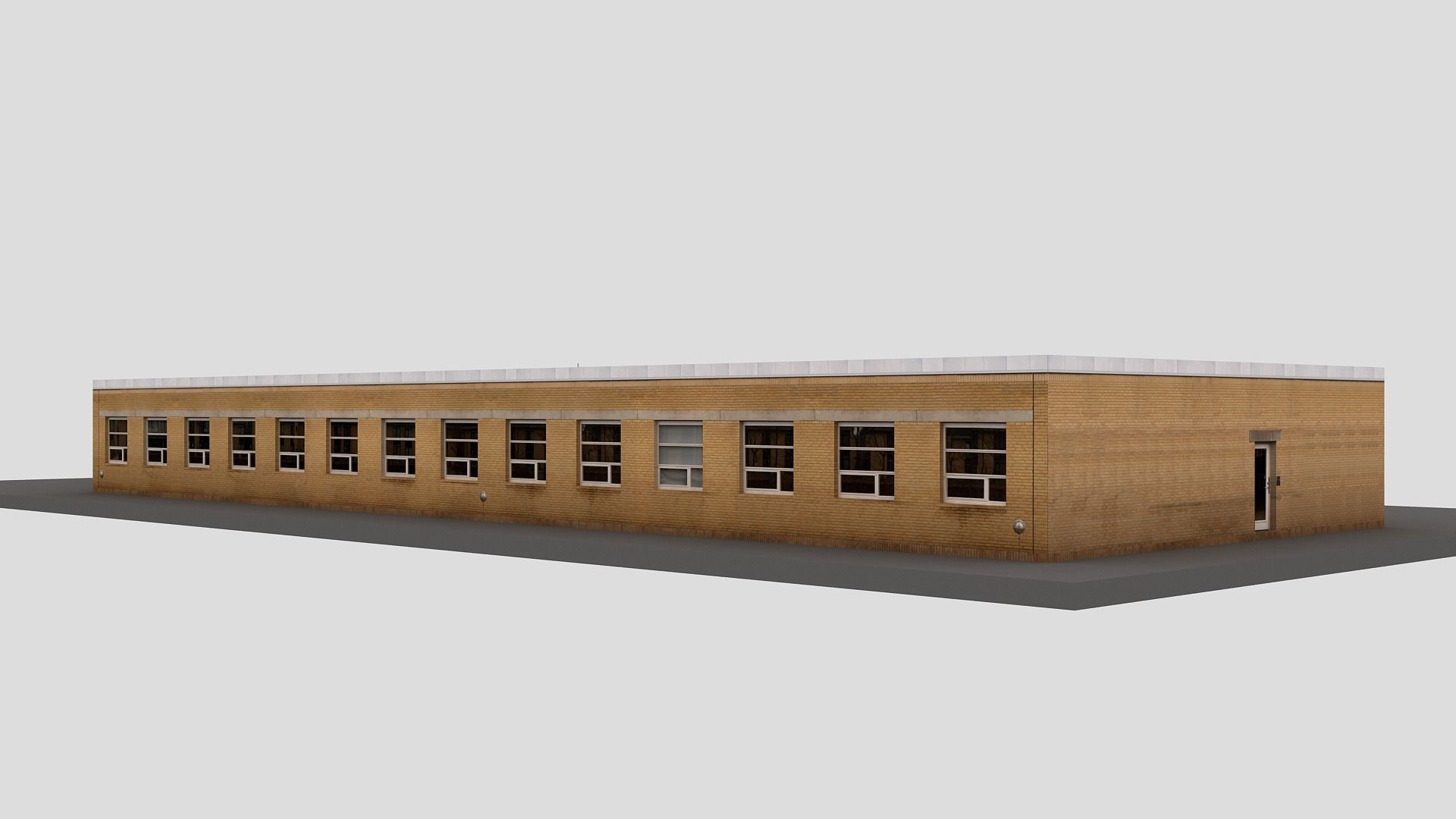 Realistic European City Block Building 35 3D model_10