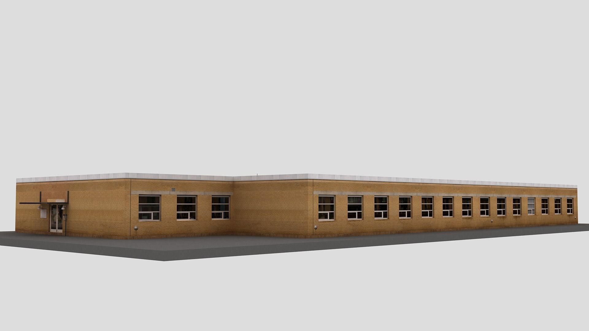 Realistic European City Block Building 35 3D model_9