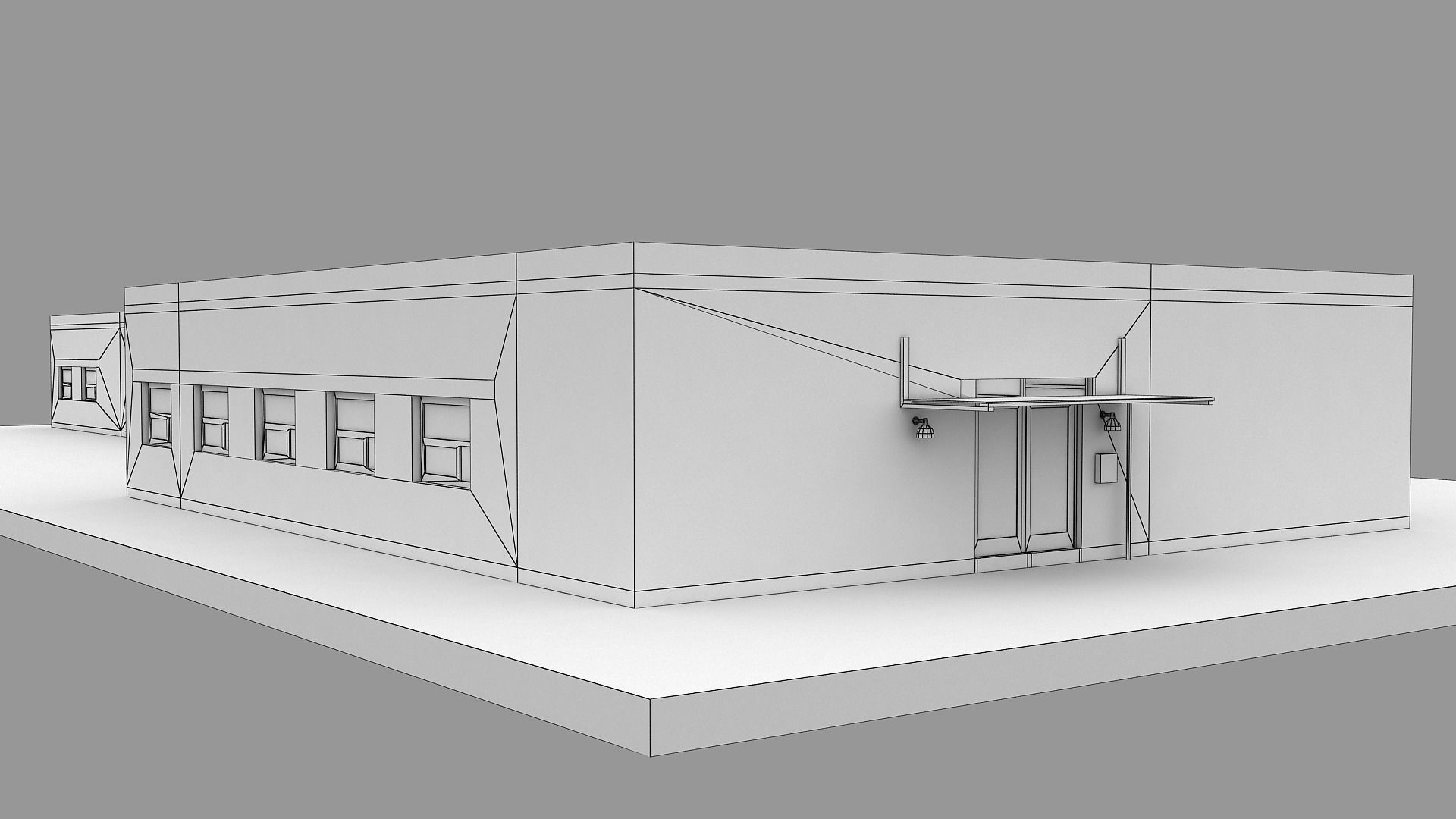 Realistic European City Block Building 35 3D model_13