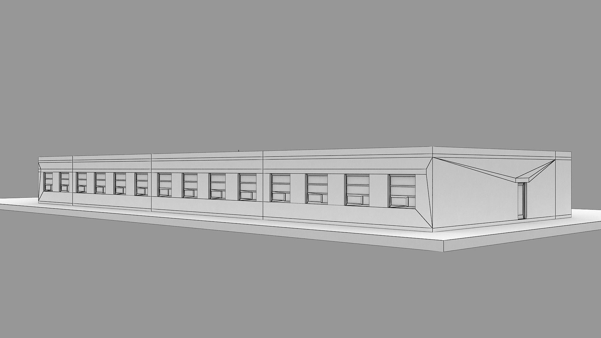 Realistic European City Block Building 35 3D model_17