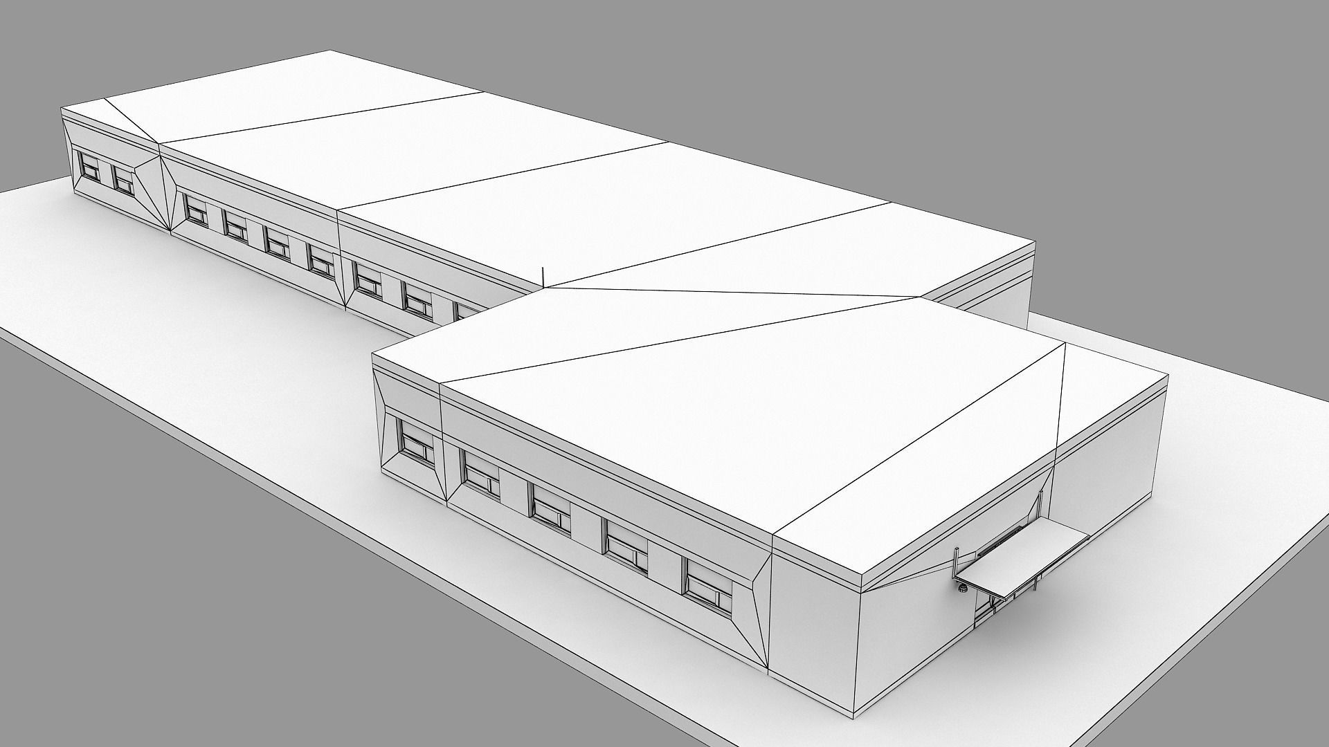 Realistic European City Block Building 35 3D model_14