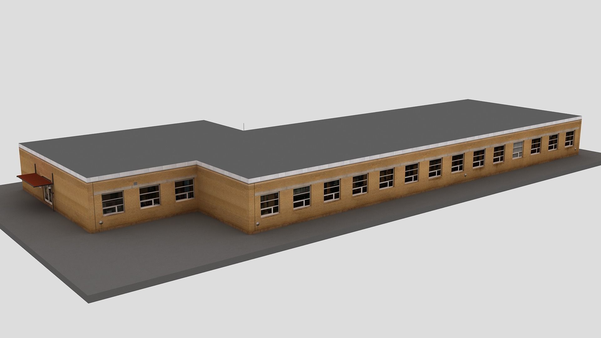 Realistic European City Block Building 35 3D model_7