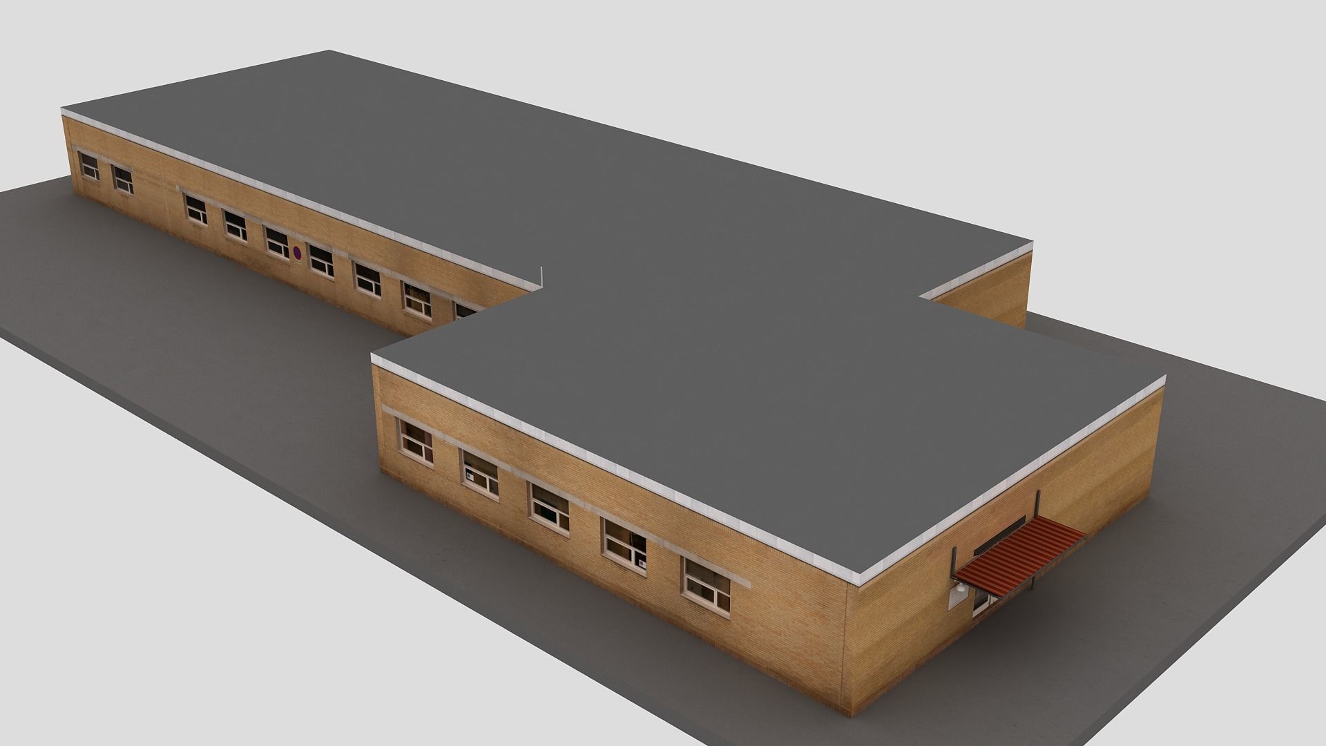 Realistic European City Block Building 35 3D model_6