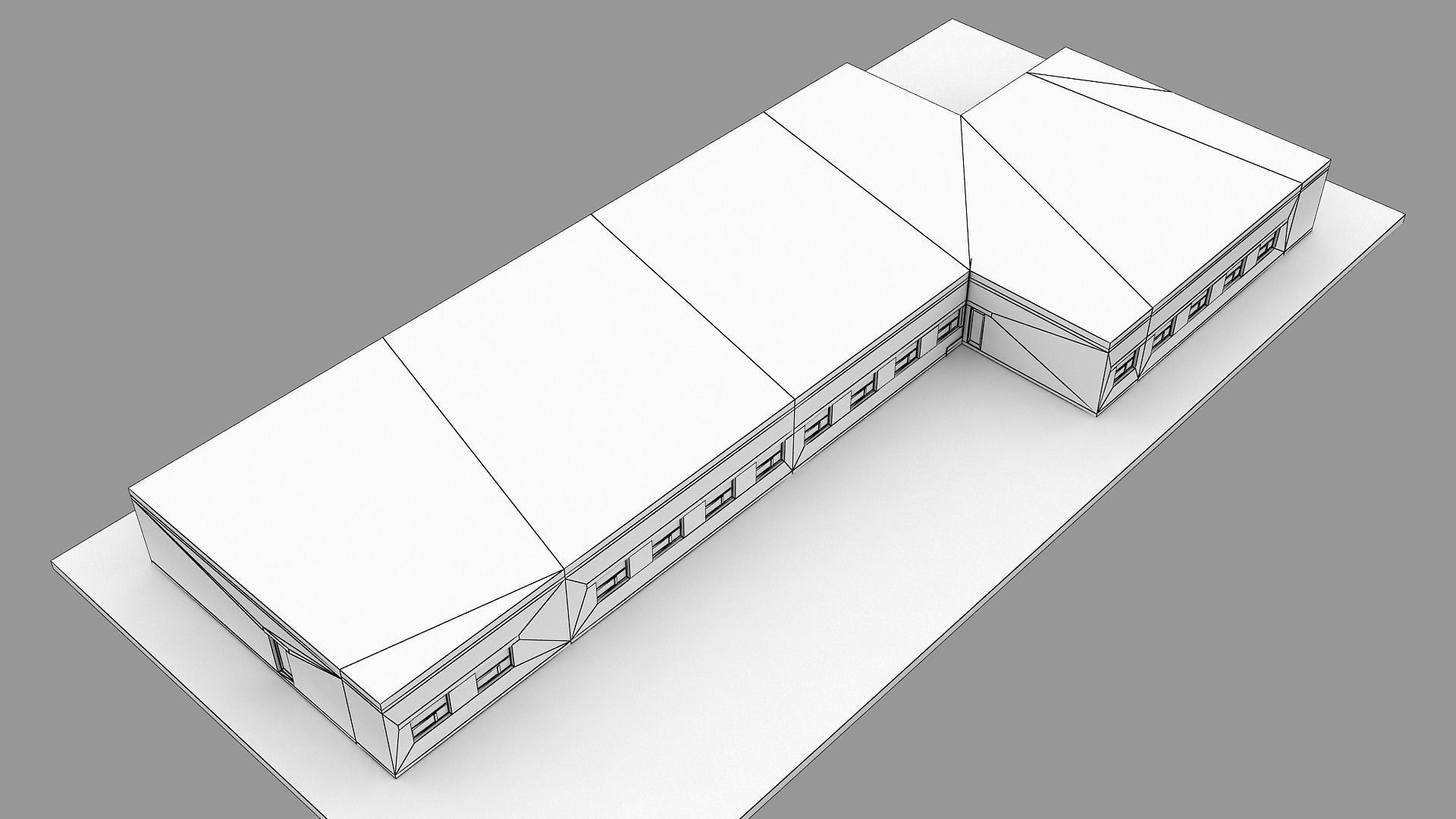 Realistic European City Block Building 35 3D model_12