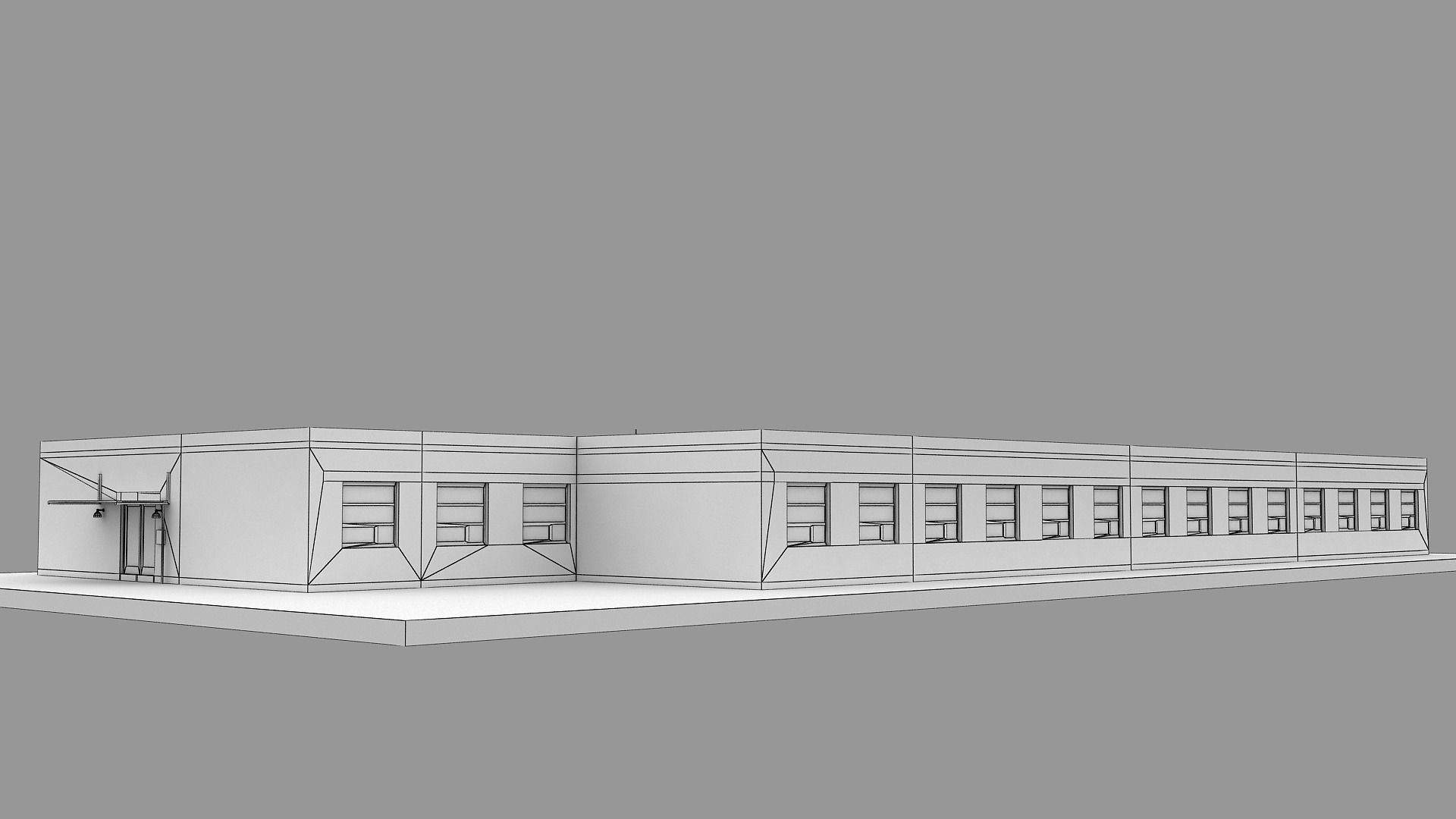 Realistic European City Block Building 35 3D model_16