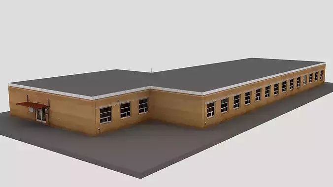 Realistic European City Block Building 35 3D model 2