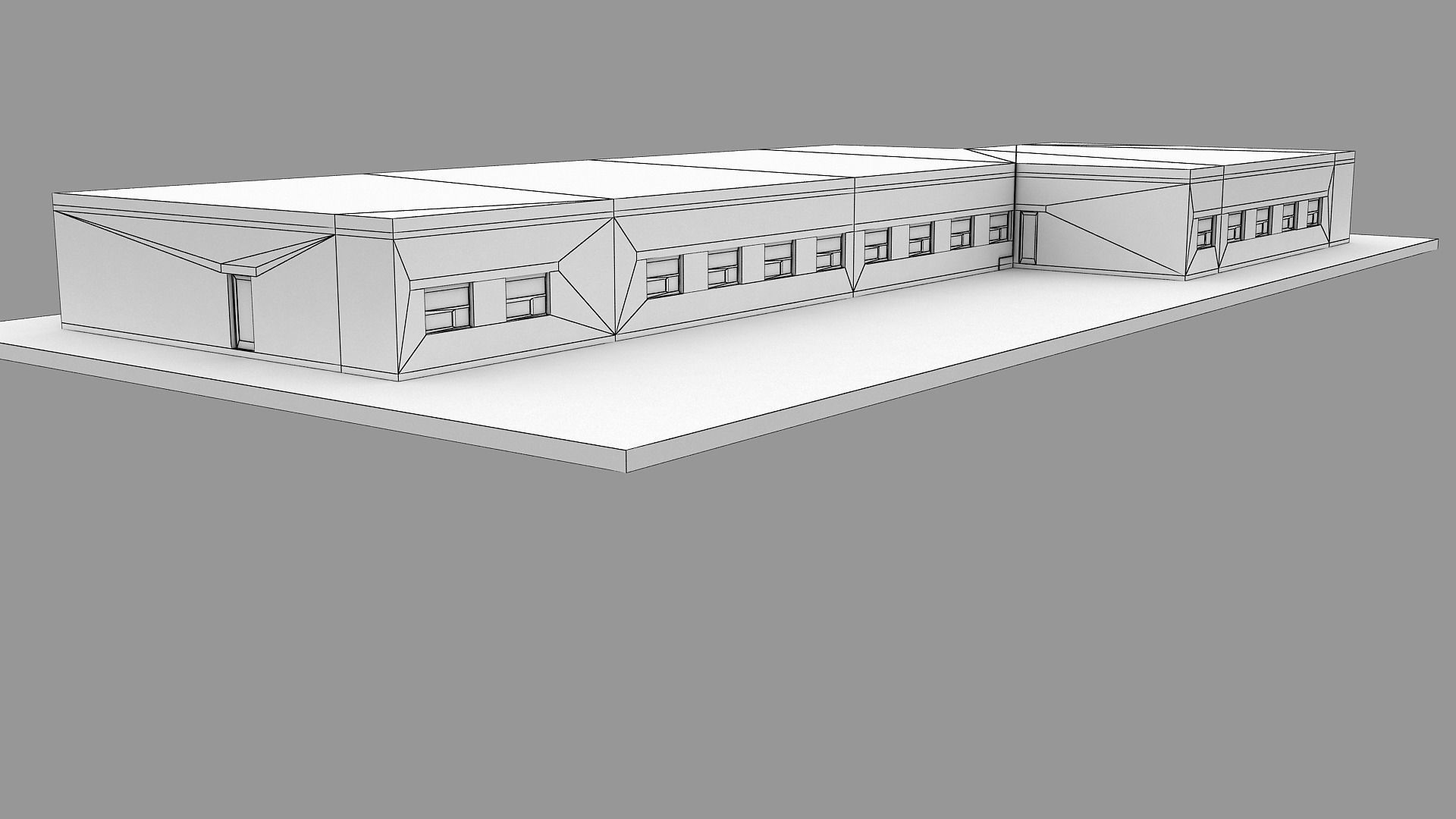 Realistic European City Block Building 35 3D model_11