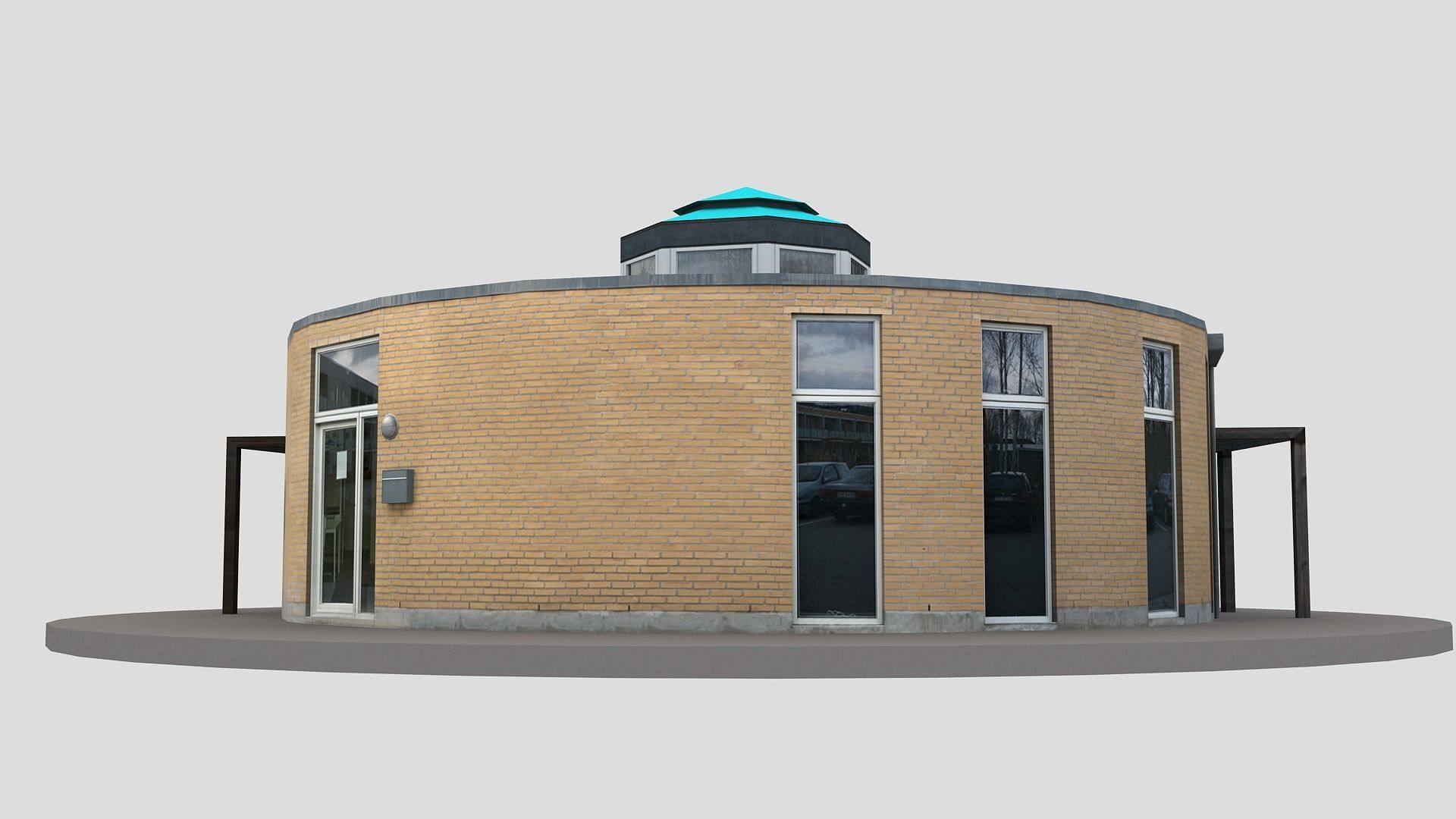 Realistic European City Block Building 36 3D model_6