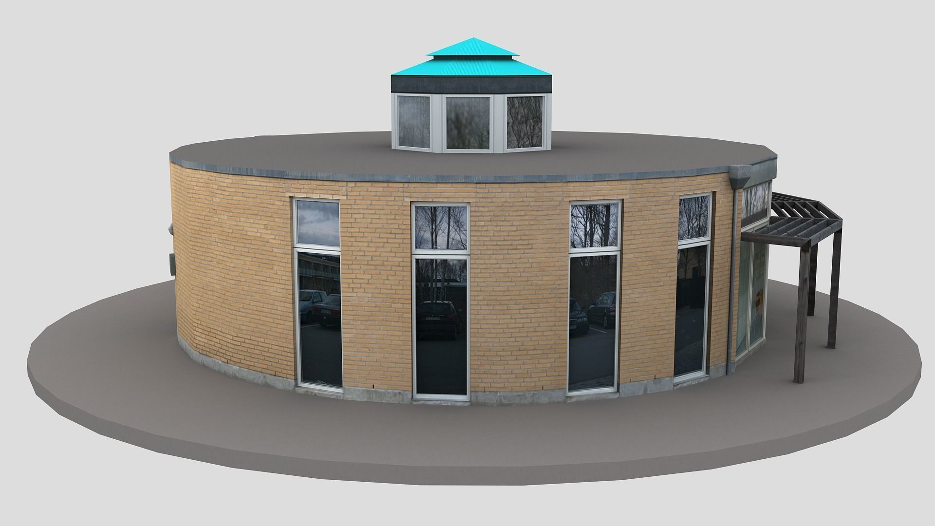 Realistic European City Block Building 36 3D model_5
