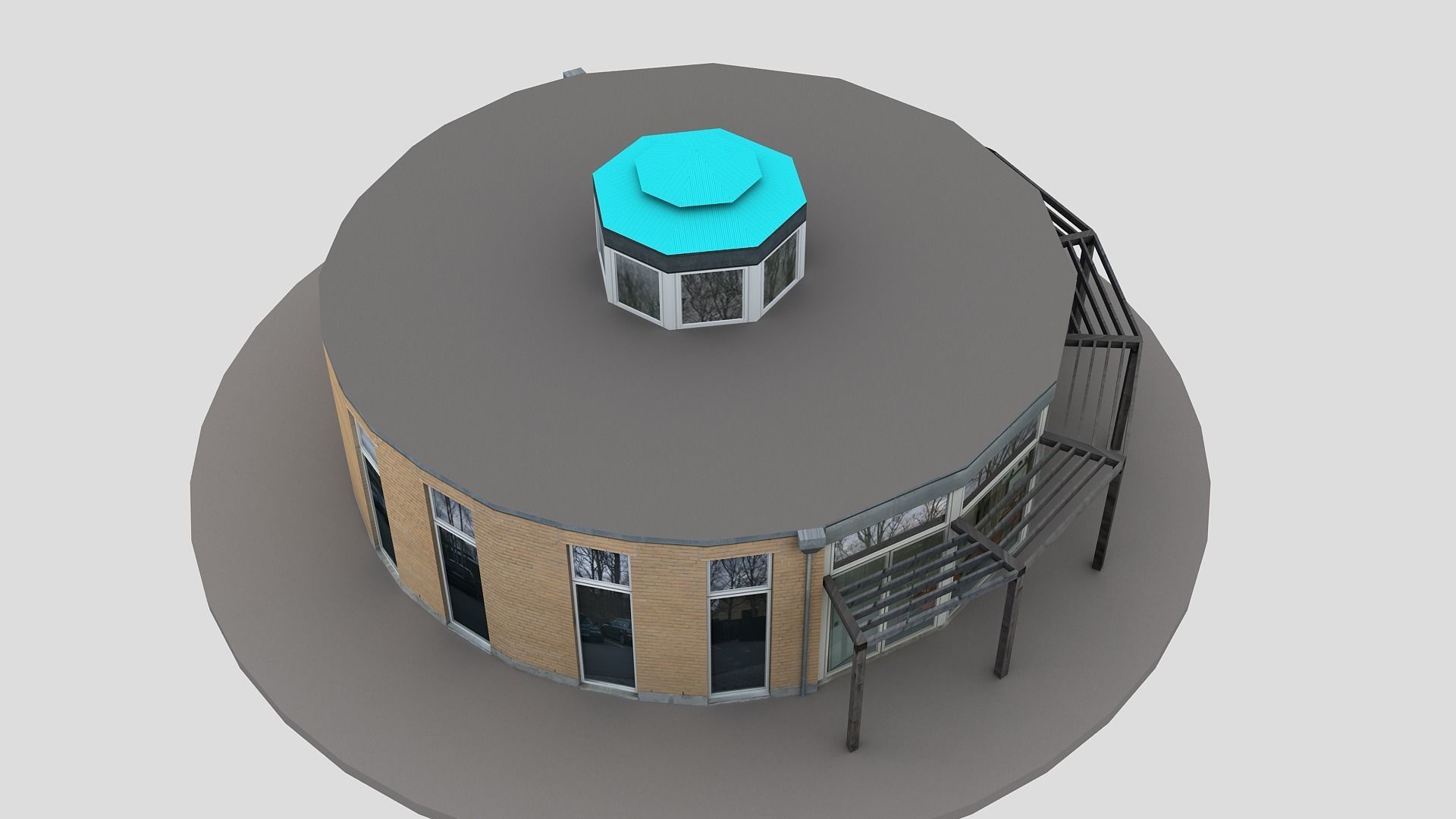 Realistic European City Block Building 36 3D model_2