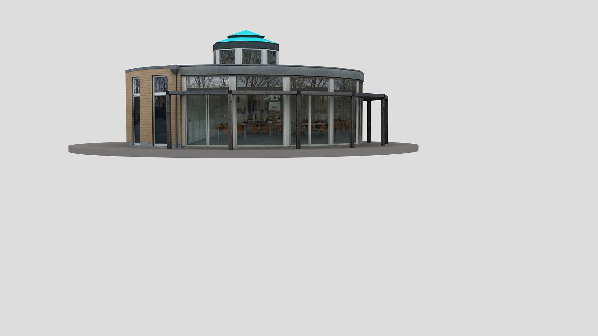 Realistic European City Block Building 36 3D model_1