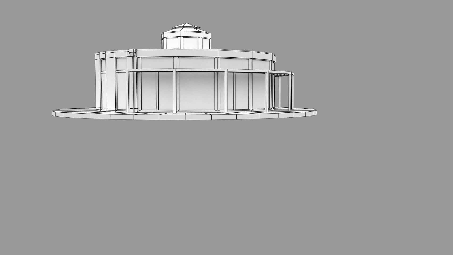 Realistic European City Block Building 36 3D model_9