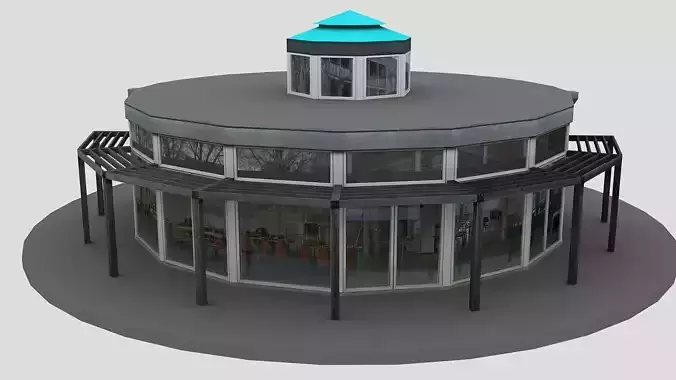 Realistic European City Block Building 36