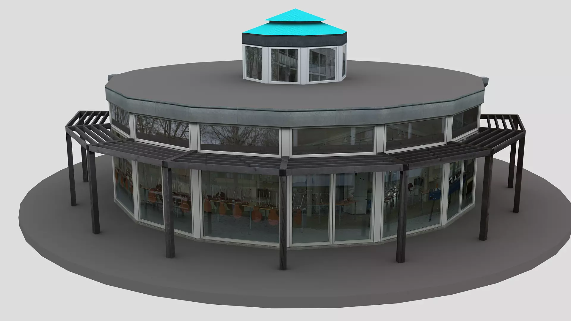 Realistic European City Block Building 36 3D model_0