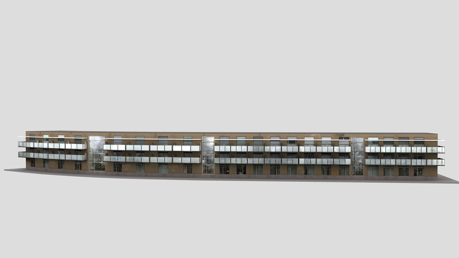Realistic European City Block Building 39 Low-poly 3D model_6