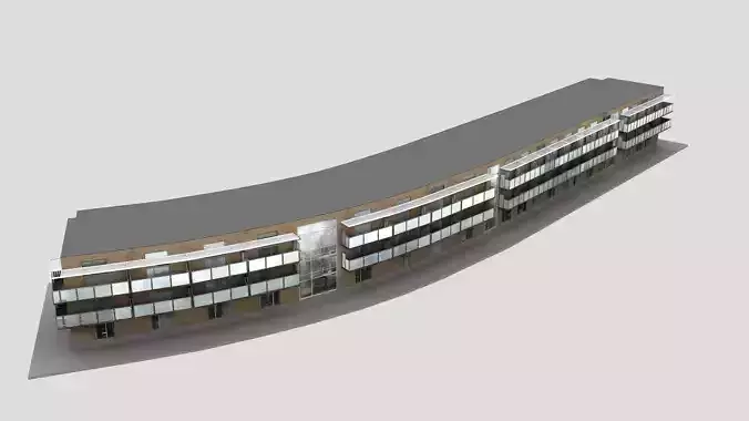 Realistic European City Block Building 39