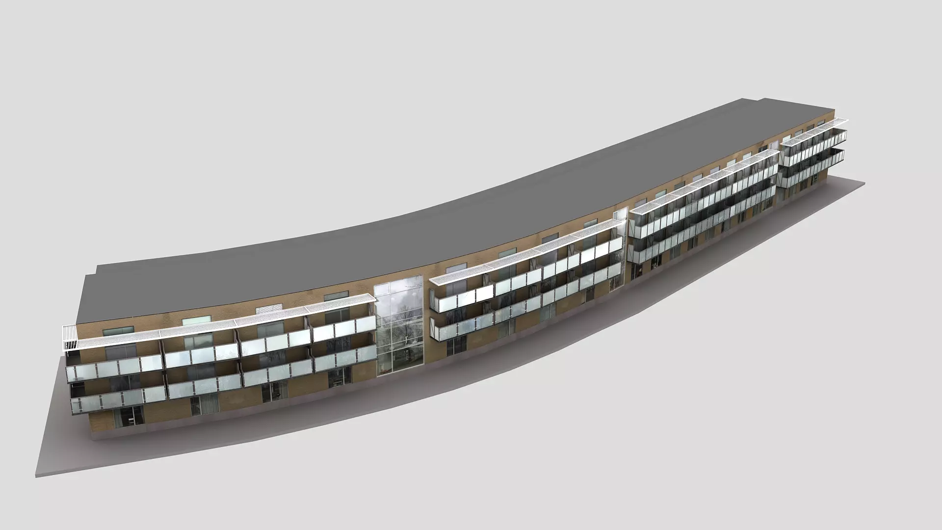 Realistic European City Block Building 39 Low-poly 3D model_0