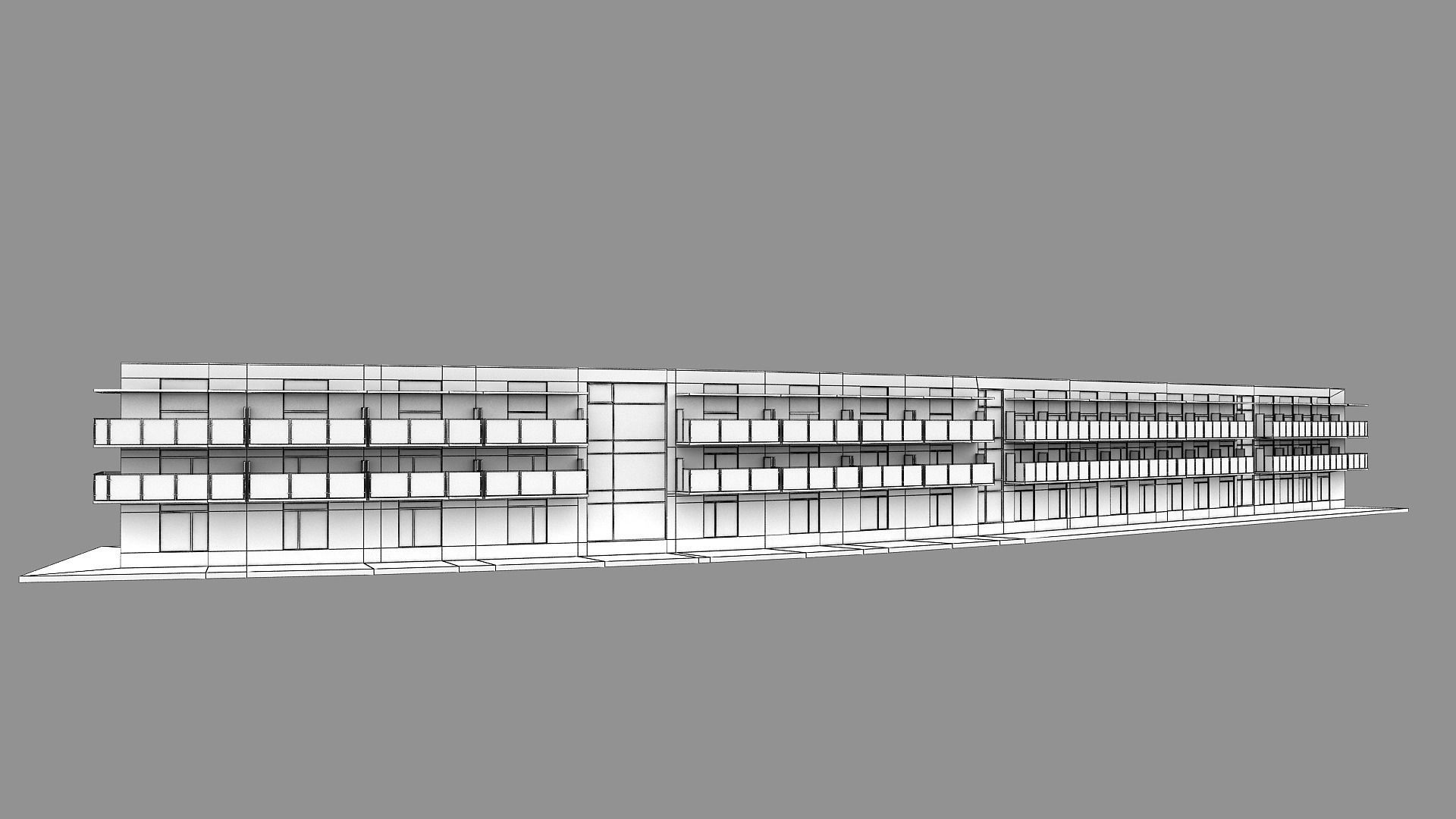 Realistic European City Block Building 39 Low-poly 3D model_15