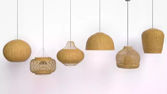 Bamboo lamps Ceiling lights