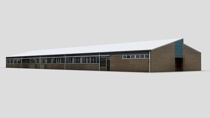 Realistic European City Block Building 41 Low-poly 3D model 4