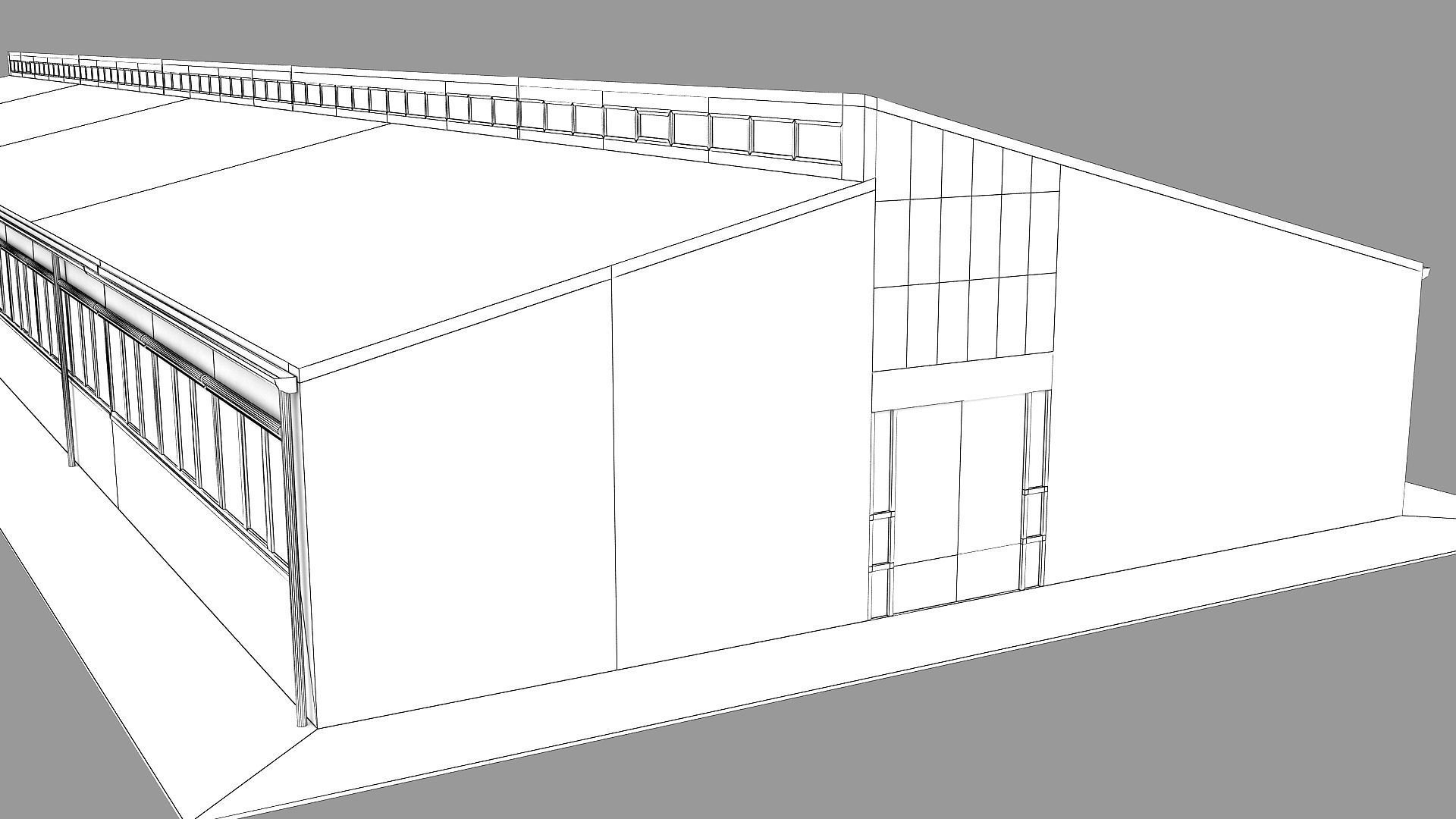 Realistic European City Block Building 41 Low-poly 3D model_15