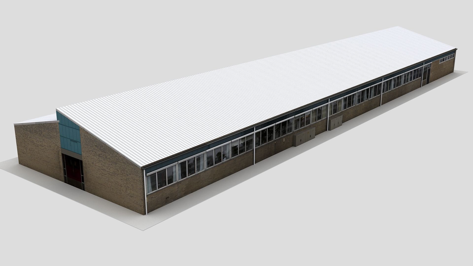 Realistic European City Block Building 41 Low-poly 3D model_10