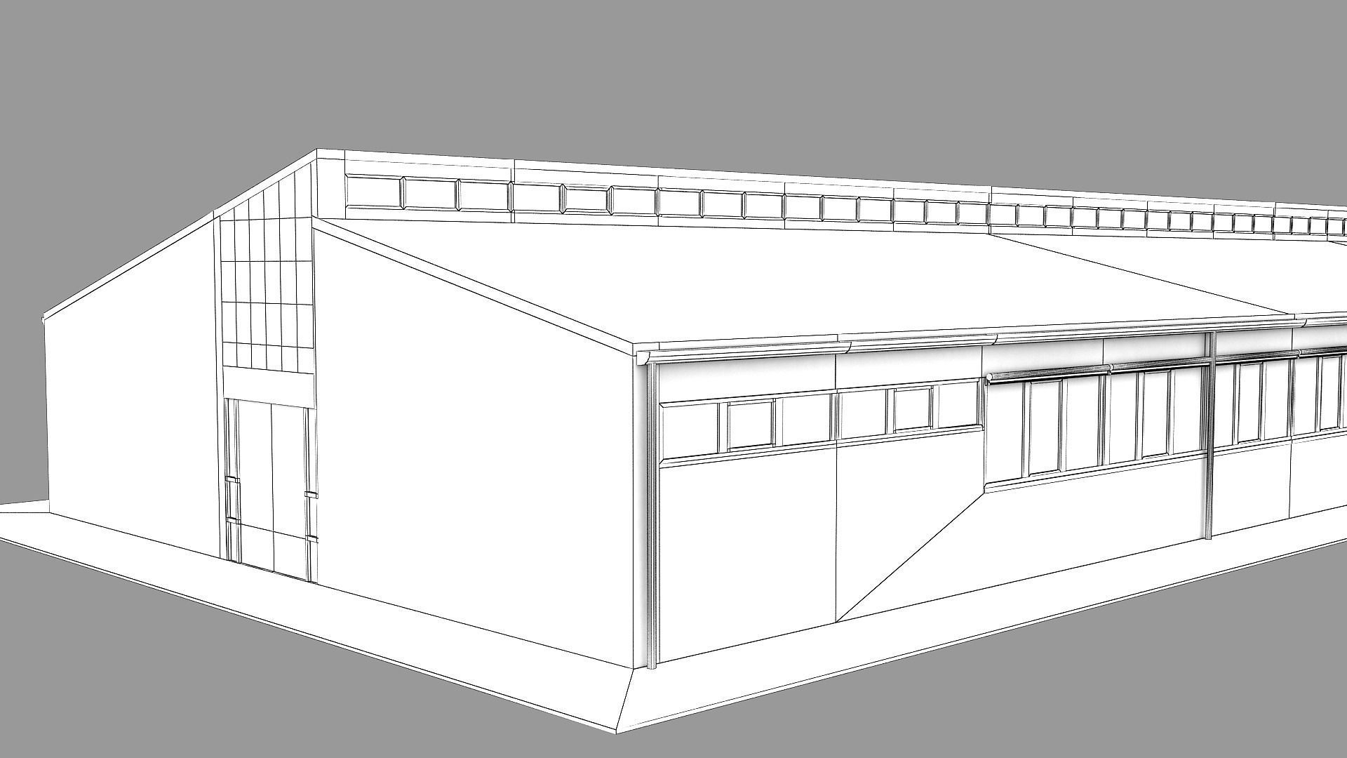 Realistic European City Block Building 41 Low-poly 3D model_12