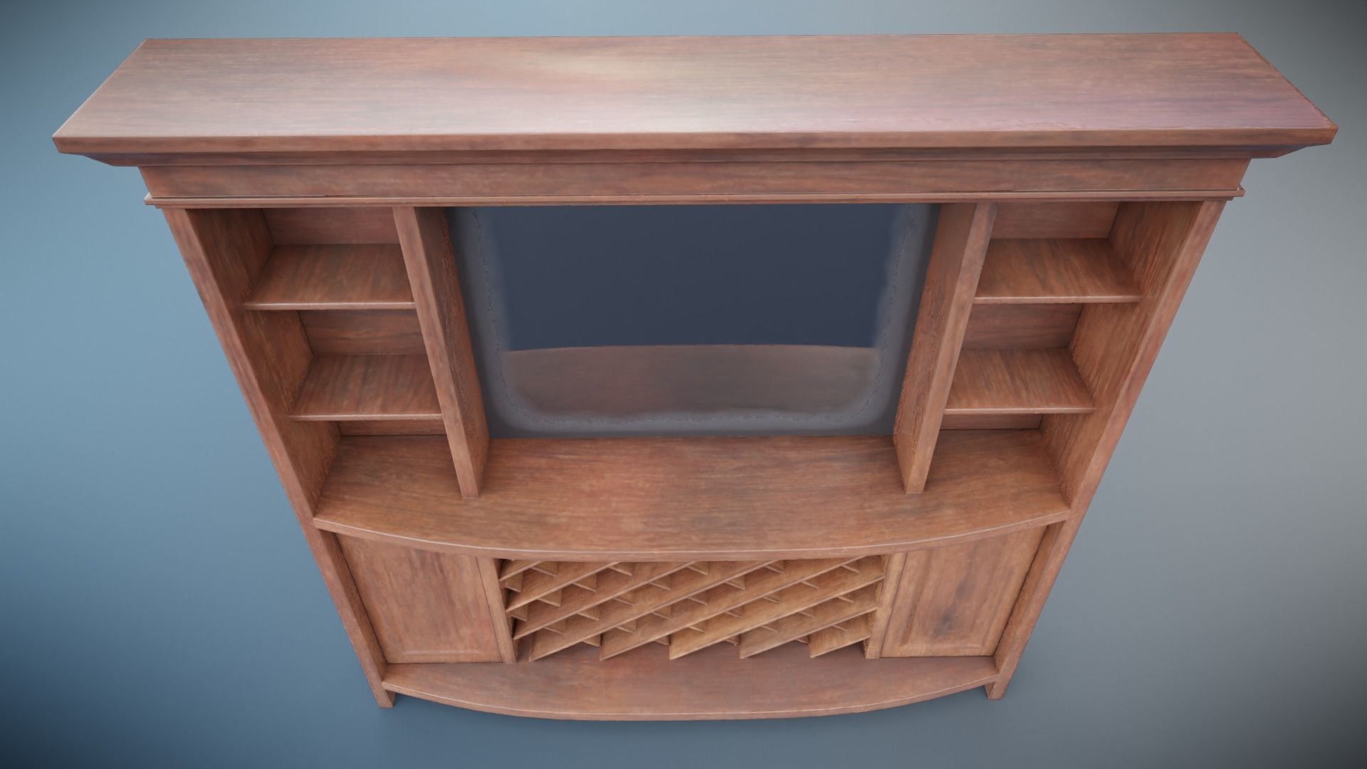 Bar shelves Low-poly 3D model_3