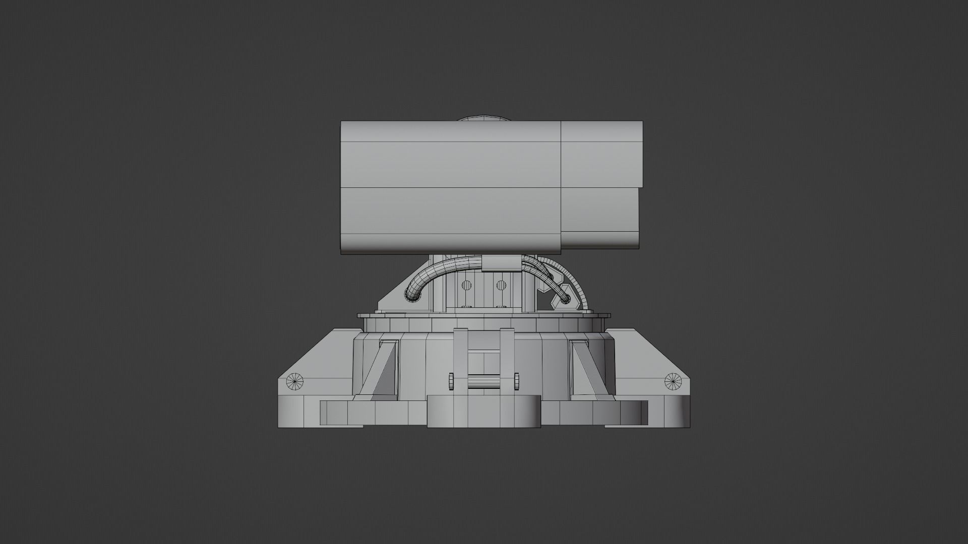 Sci-Fi MissileTurret Low-poly 3D model_9