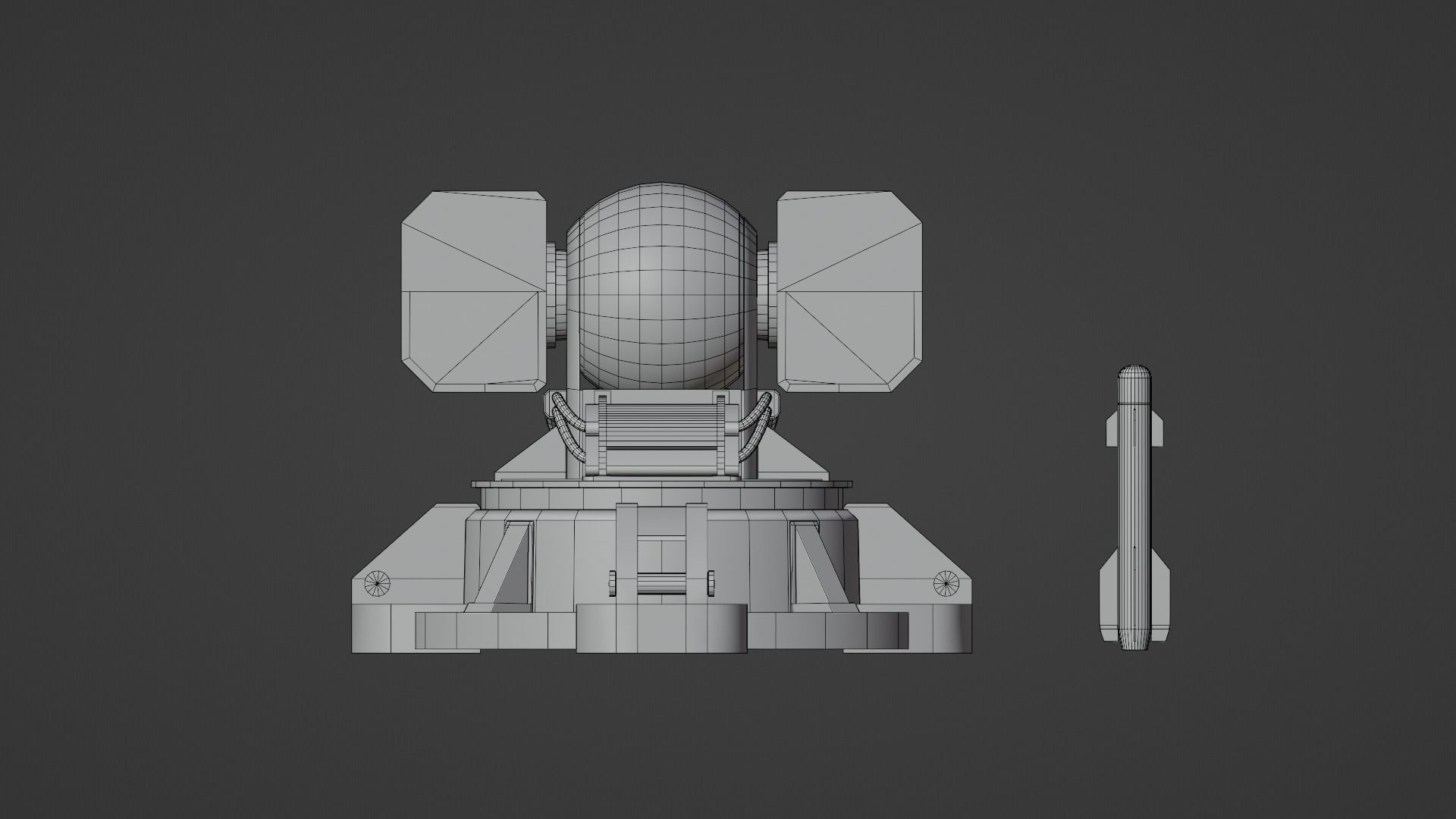 Sci-Fi MissileTurret Low-poly 3D model_10
