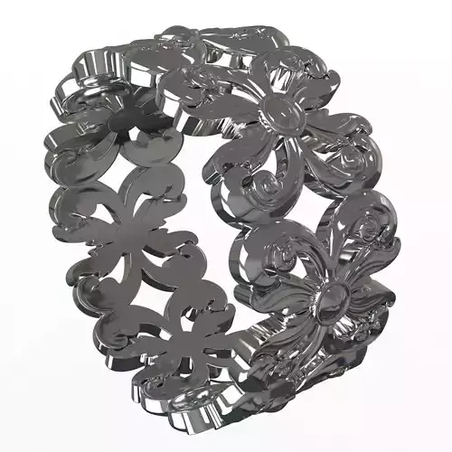 Jewellery Ring 04 Chrome Low-poly 3D model