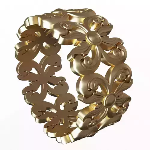 Jewellery Ring 04 Gold Low-poly 3D model