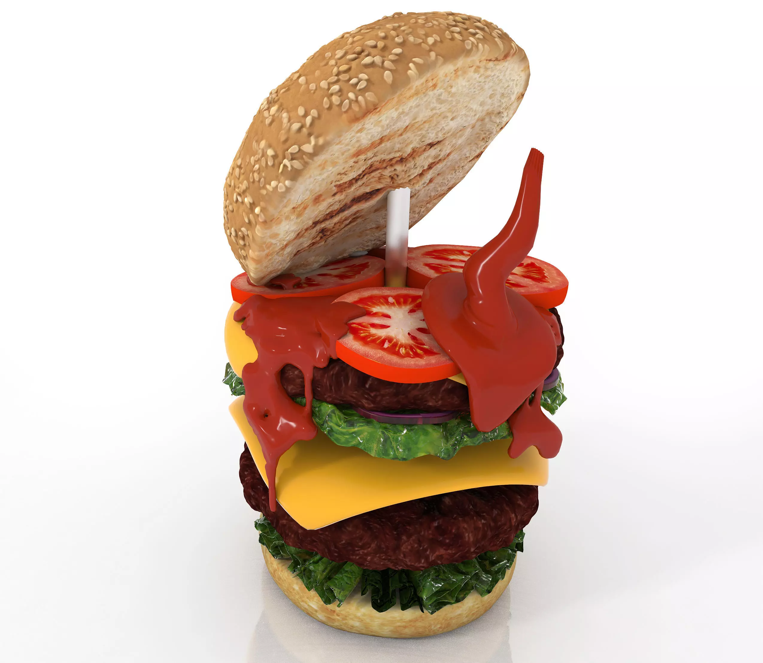 Hamburguesa 3D model_0