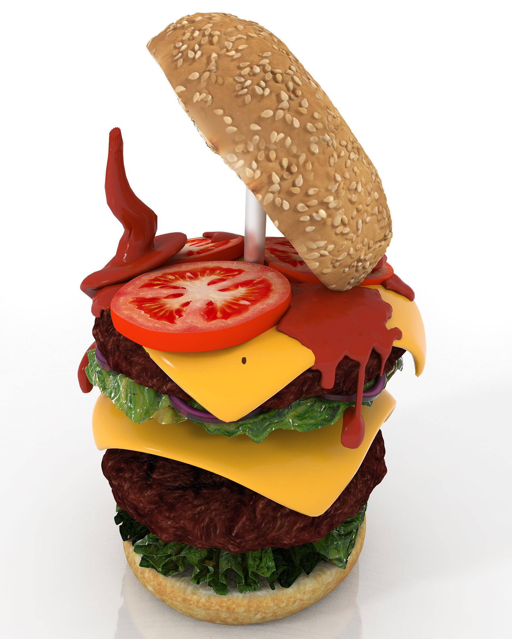 Hamburguesa 3D model_1