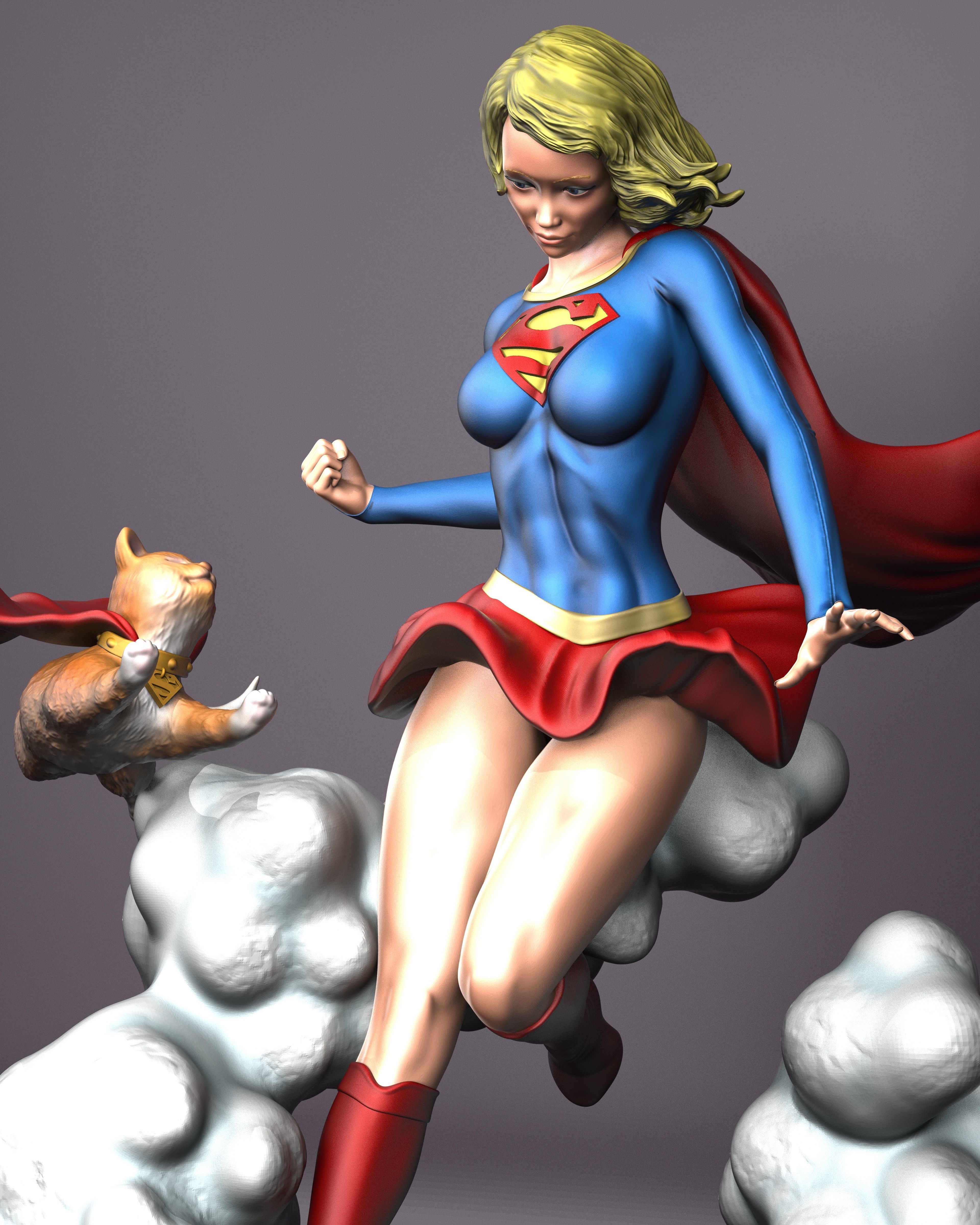 Supergirl  3D print model_4