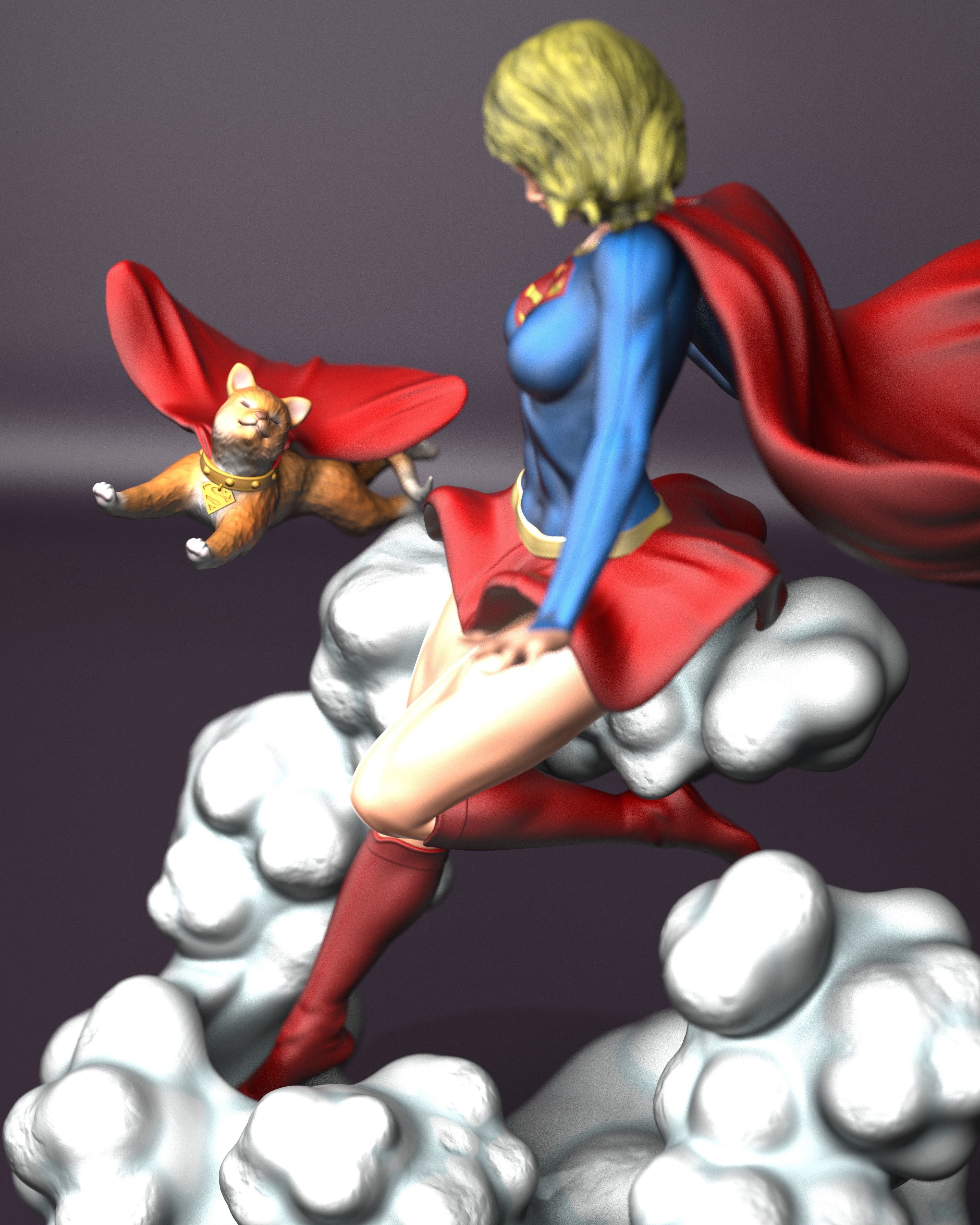 Supergirl  3D print model_3