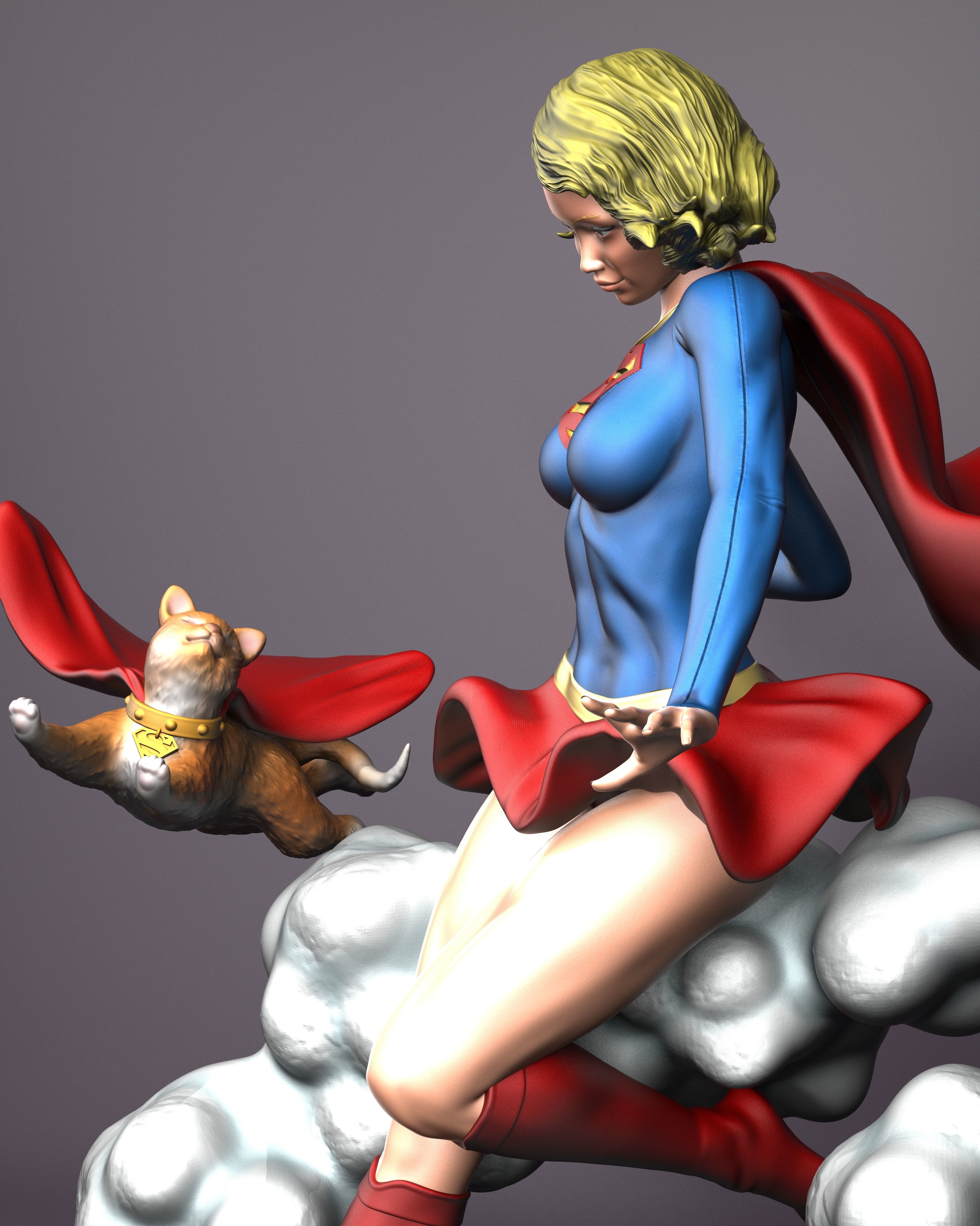 Superman And Supergirl Diorama 3D print model_3