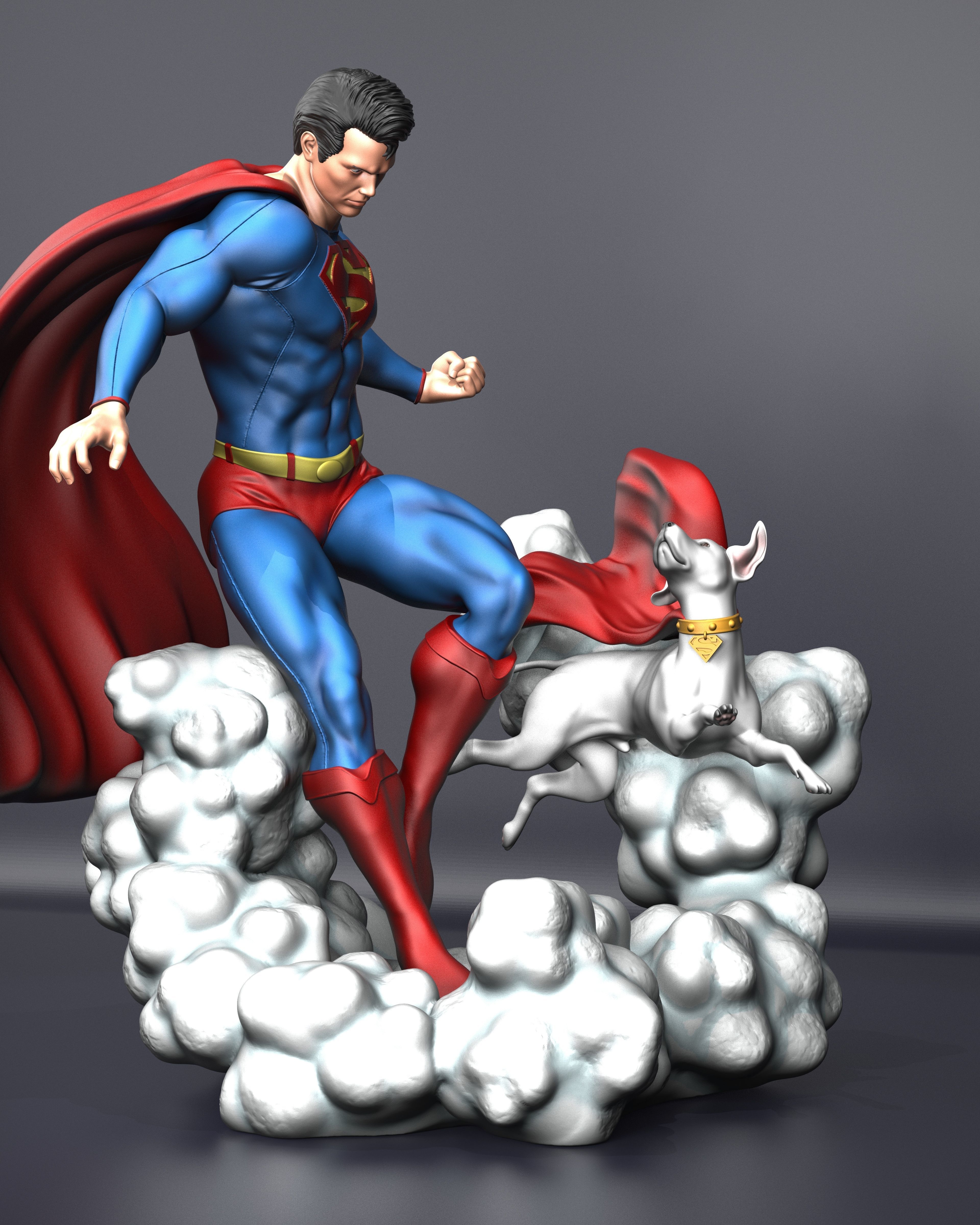 Superman And Supergirl Diorama 3D print model_4