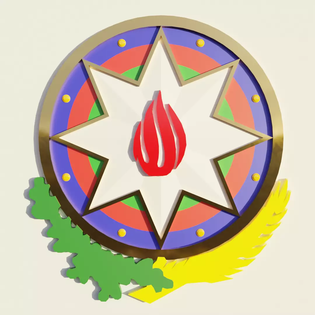 Azerbaycan Gerbi 3D model