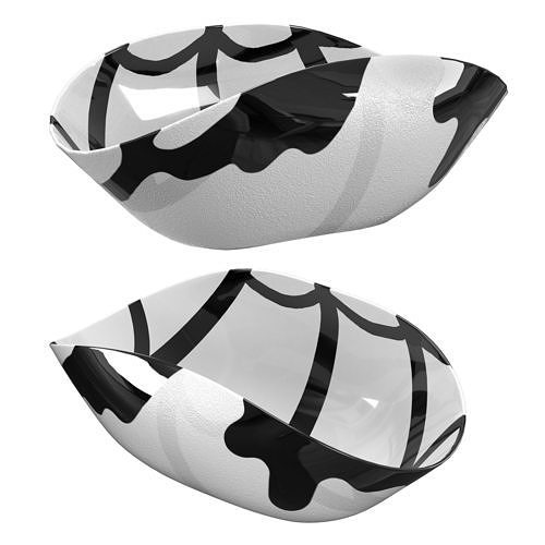 ZETA MURANO WHITE GLASS BOWL 3D model