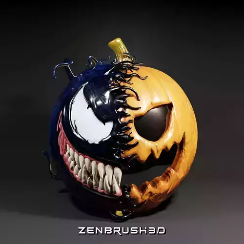 VENOM PUMPKIN KEYCHAIN - ORNAMENT 3D print model
