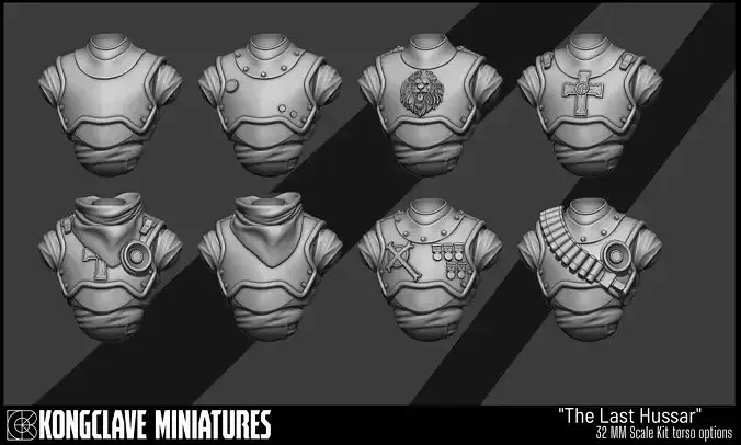 Prussian Torso Set 8 Model Kitbashing Pack