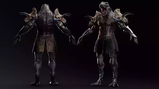 Theropod Rex Man - Unreal Engine and Unity Projects Low-poly 3D model