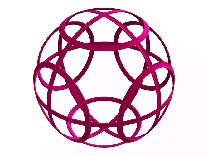 Wireframe Shape Geometric Petanque Ball 3D print model