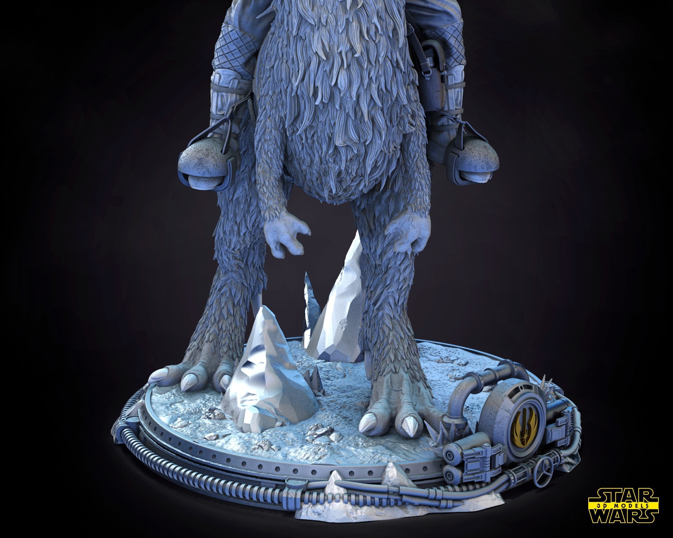 Luke Skywalker Snowsuit Sculpture Tested for 3D printing 3D print model_6