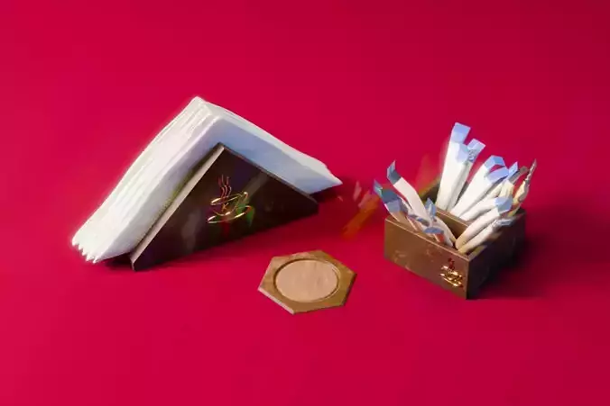 Cafe Tableware Free 3D model