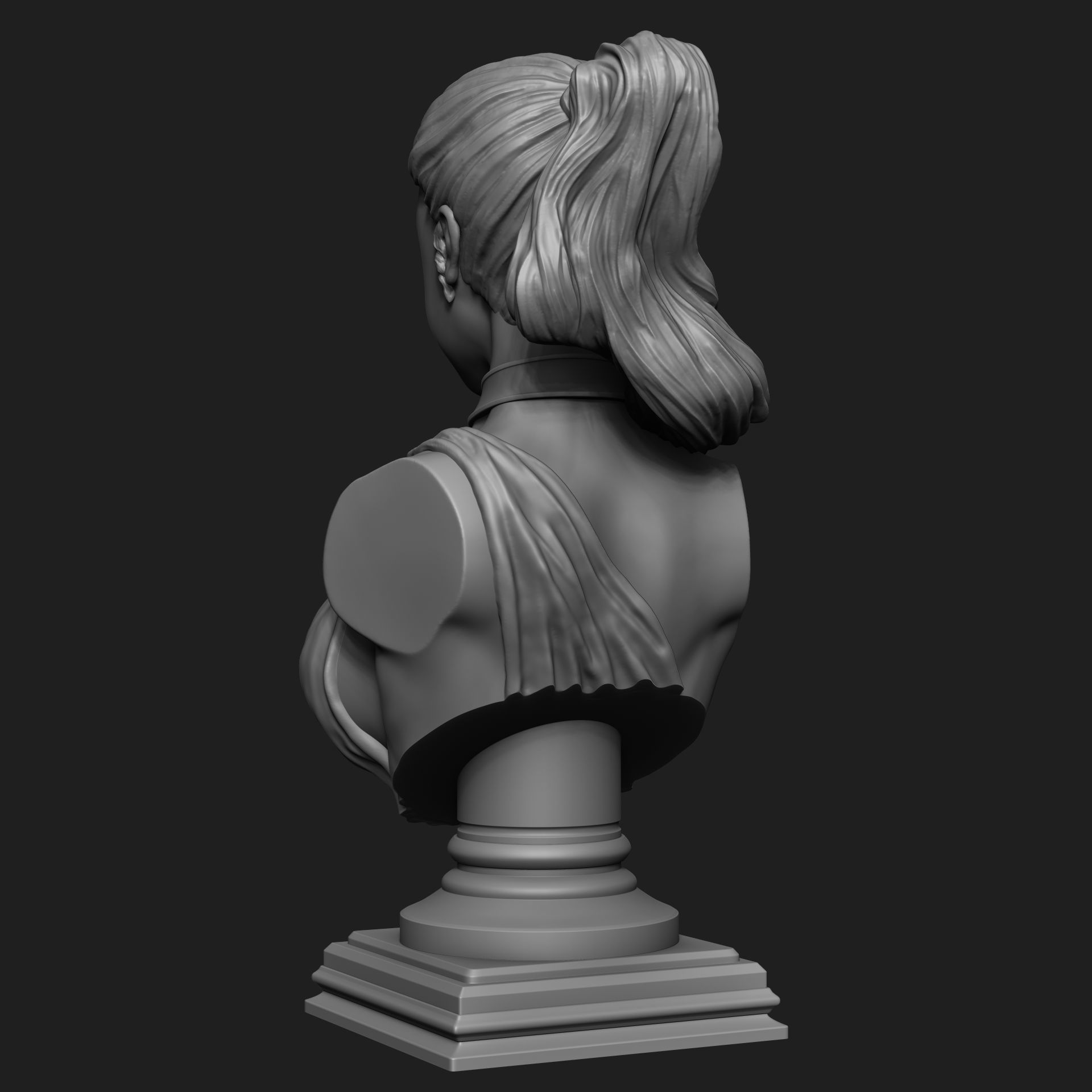 WOMAN BUST 3D print model_3