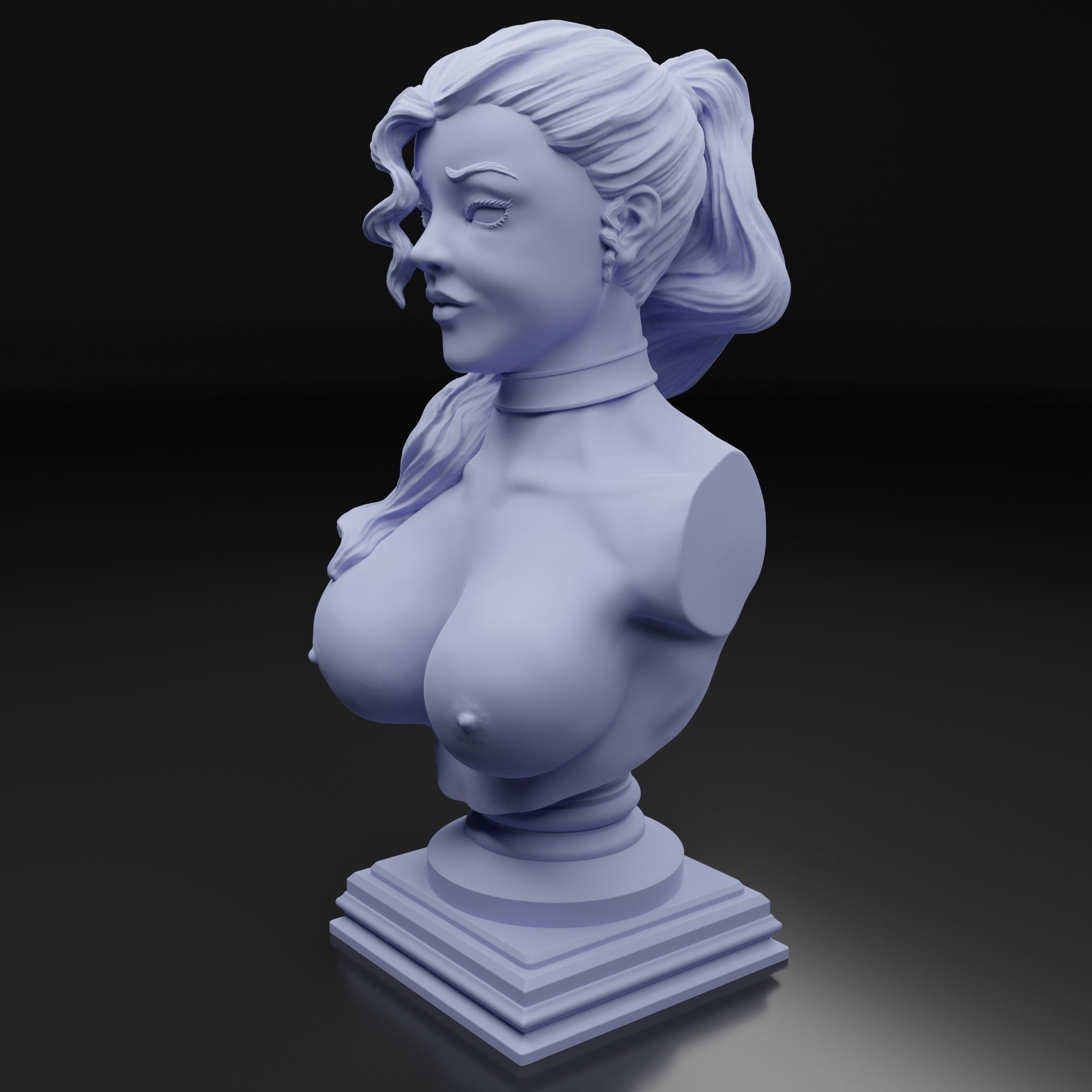 WOMAN BUST 3D print model_15
